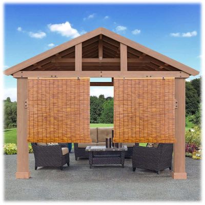 Retro Bamboo Roller Blind Outdoor