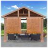 Retro Bamboo Roller Blind Outdoor view 1