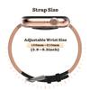 KPYJA Pop-Art Stainless Steel and Leather Band Compatible with Apple Watch, Rose Gold view 2