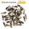 QUARKZMAN 200-Piece Bronze Fold-Over Cord Ends, 8.1 x 1.2 mm view 3
