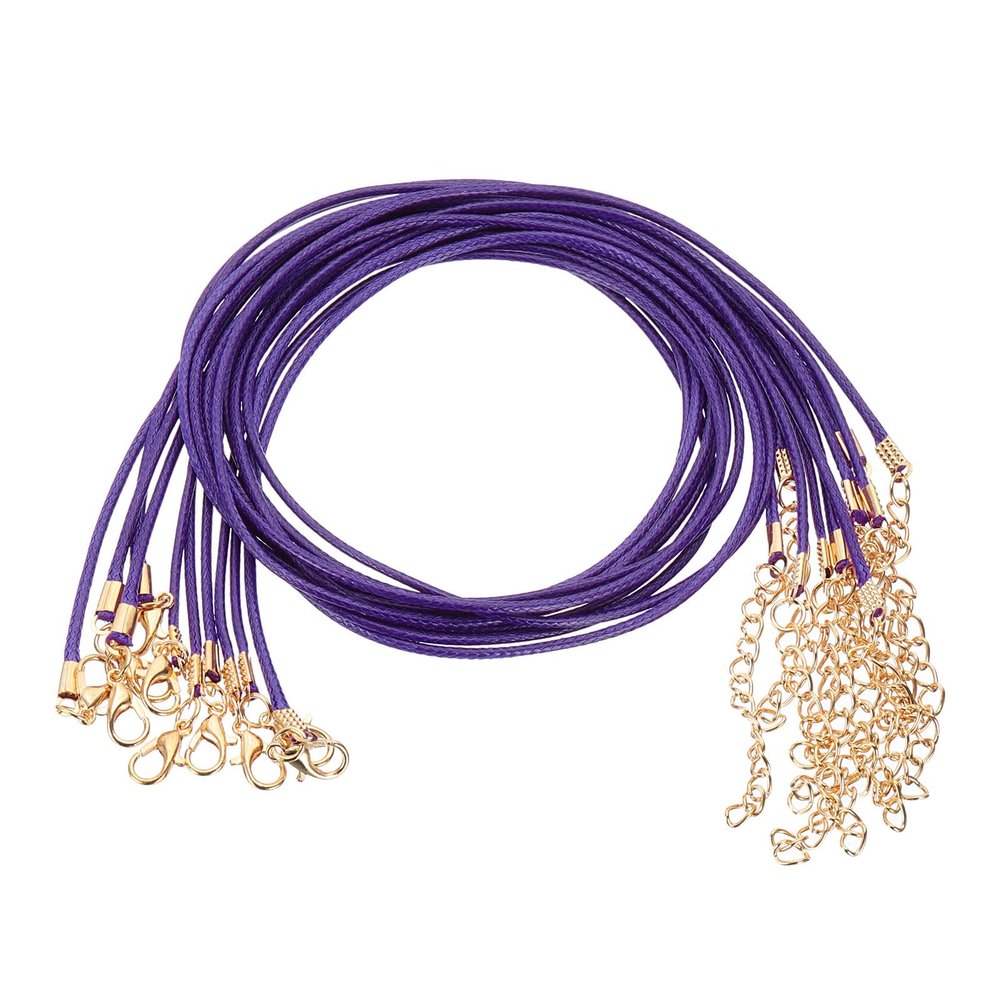 QUARKZMAN 10 Pack Waxed Necklace Cord, 45cm x 2mm