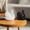 Ceramic Swan Figurine with Drainage Hole, White view 4