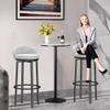 4-Piece Swivel Bar Stool Set, 75 cm Seat Height, Black Metal Legs view 2