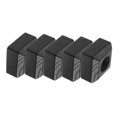 EPIGEIST 5-Pack Square Wooden Lids for Black Aromatherapy Bottles