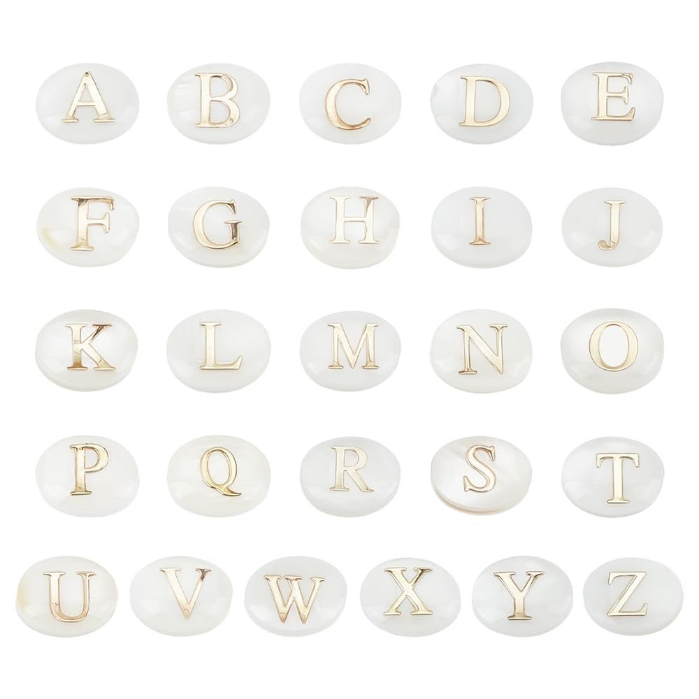 PH PandaHall 26 pcs Oval Shell Beads