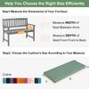 HJZPWB Removable Washable Outdoor Bench Cushion, Khaki, 70 x 45 x 3 cm view 2