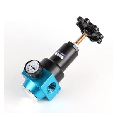 ITFOWIYD QTYH-8 QTYH-10 QTYH-15 QTYH-25 QTYH-50 1/4 3/8 1/2 2 BSP Inlet Pneumatic High-Pressure Air Regulator, 0–40 bar, with Gauge (QTYH-20)