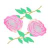 Angoily 2-Piece Rose Sequin Iron-On Patches view 1