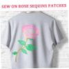 Angoily 2-Piece Rose Sequin Iron-On Patches view 3