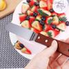 Stainless Steel Cake Spatula, Angled and Straight with Wooden Handle view 2