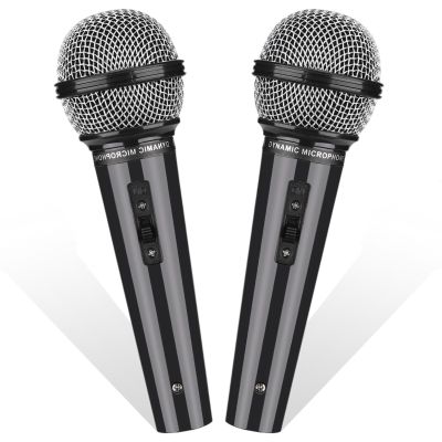 Faux Microphone Props, Black, 2 Pieces
