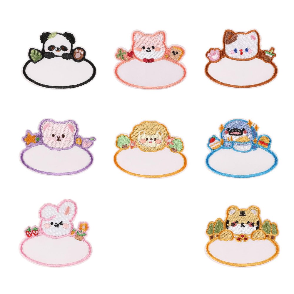 8 Pcs Lovely Rabbits Iron-On Patches