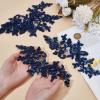 letsinstyle 2 Pairs 3D Sequin Lace Appliqués with Floral Pattern view 3