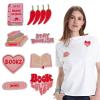 letsinstyle 8-Piece Bookworm Iron-On Patches view 1