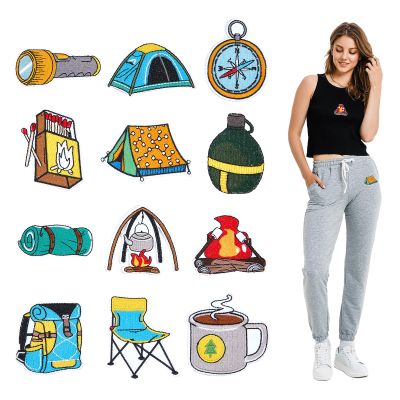 letsinstyle 12-Piece Camping Patch Set