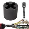 Trailer Jack Drill Adapter, Steel Stabilizer Attachment, RV Leveling Tool, Heavy-Duty and Compact, Secure Grip, 1.31.31.46 Inches view 1
