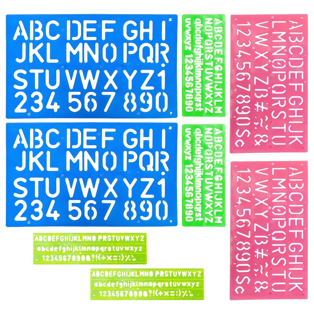 AIRTILY 8-Piece Plastic Letter Stencils