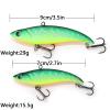 3-Piece Bass Fishing Lures, Streamlined Design, Realistic 3D Fish Eyes, Sharp Hooks, Freshwater and Saltwater, Yellow, Medium view 2