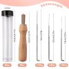 35-Piece Felting Needle Set with Wood Handle & Storage Bottle view 2