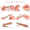 35-Piece Felting Needle Set with Wood Handle & Storage Bottle view 4