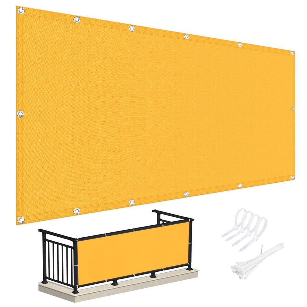 Chivivi Weather-Resistant Balcony Privacy Screen, Opaque Outdoor Privacy Fence with UV Protection and Cable Ties