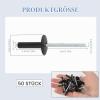 Jecdfs 50-Piece Aluminum Blind Rivet Set, 4 x 20 mm, Black view 2