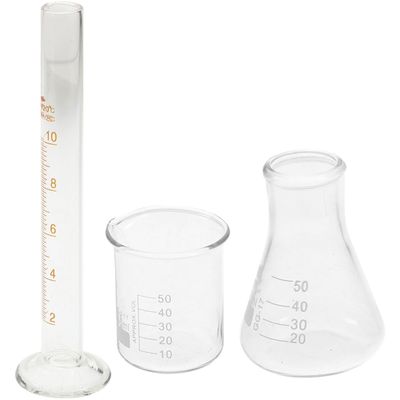 3-Piece Glass Laboratory Tool Set for Chemistry and Education