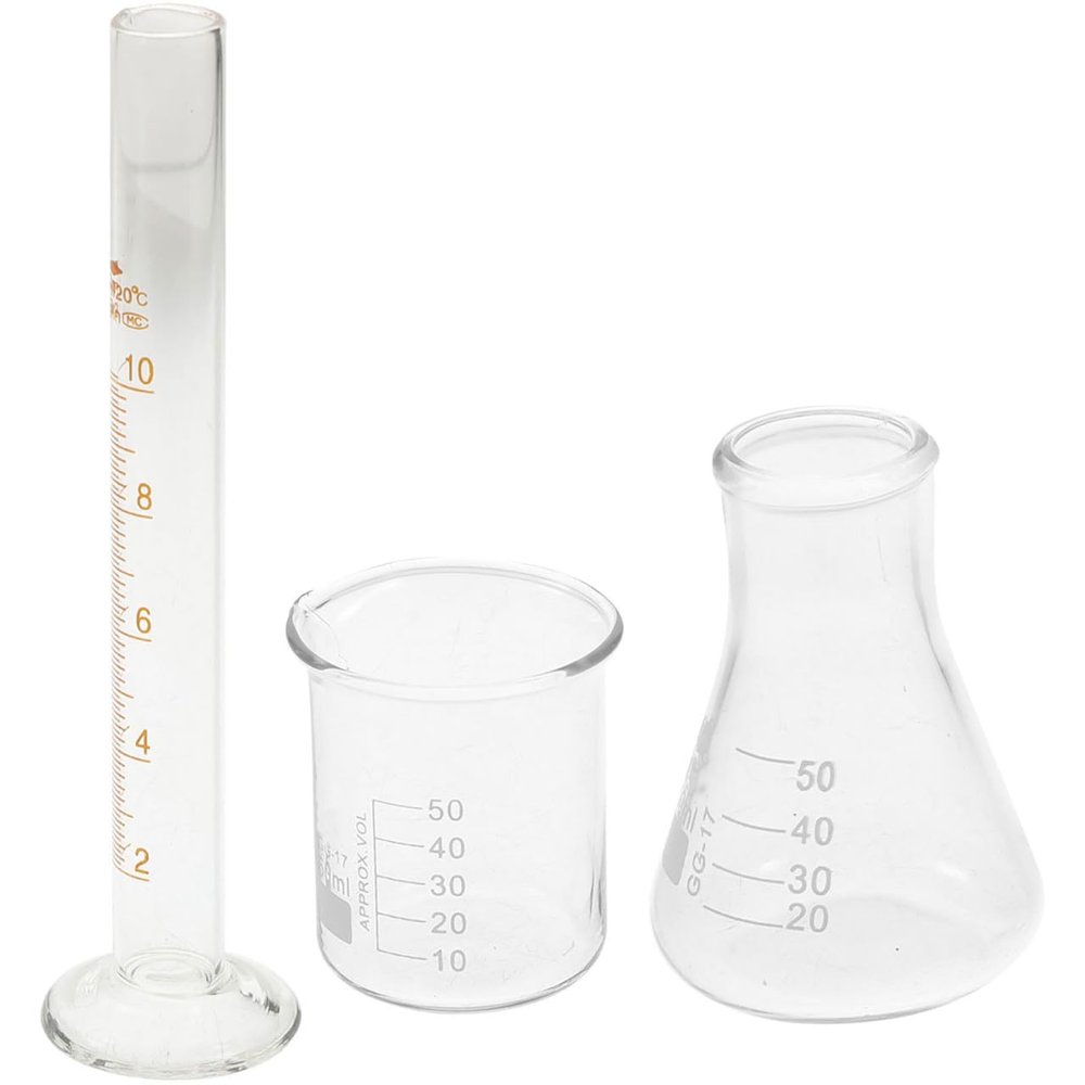 3-Piece Glass Laboratory Tool Set for Chemistry and Education