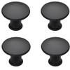 OG-ER Black Cabinet Knobs, Modern Vintage Furniture Knobs with Screws, 4-Pack view 1