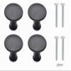 OG-ER Black Cabinet Knobs, Modern Vintage Furniture Knobs with Screws, 4-Pack view 2