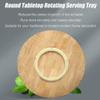 Lazy Susan Turntable, 30/40 in., Large Round Wooden Serving Tray with Base view 2