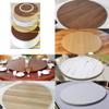 Lazy Susan Turntable, 30/40 in., Large Round Wooden Serving Tray with Base view 3