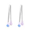 2pcs Silicone Small Tongs with Colorful Cat Paw Design view 4