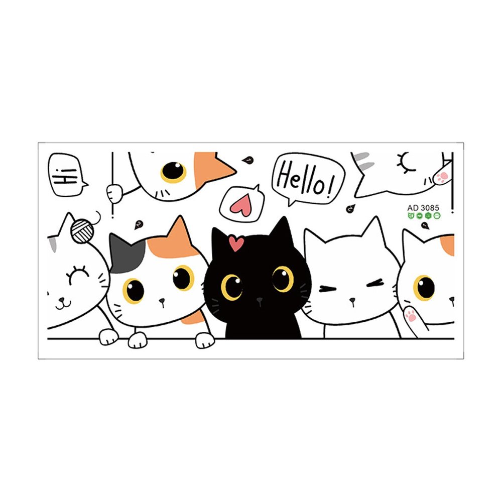 Kitten Wall Decor Sticker for Kids Room