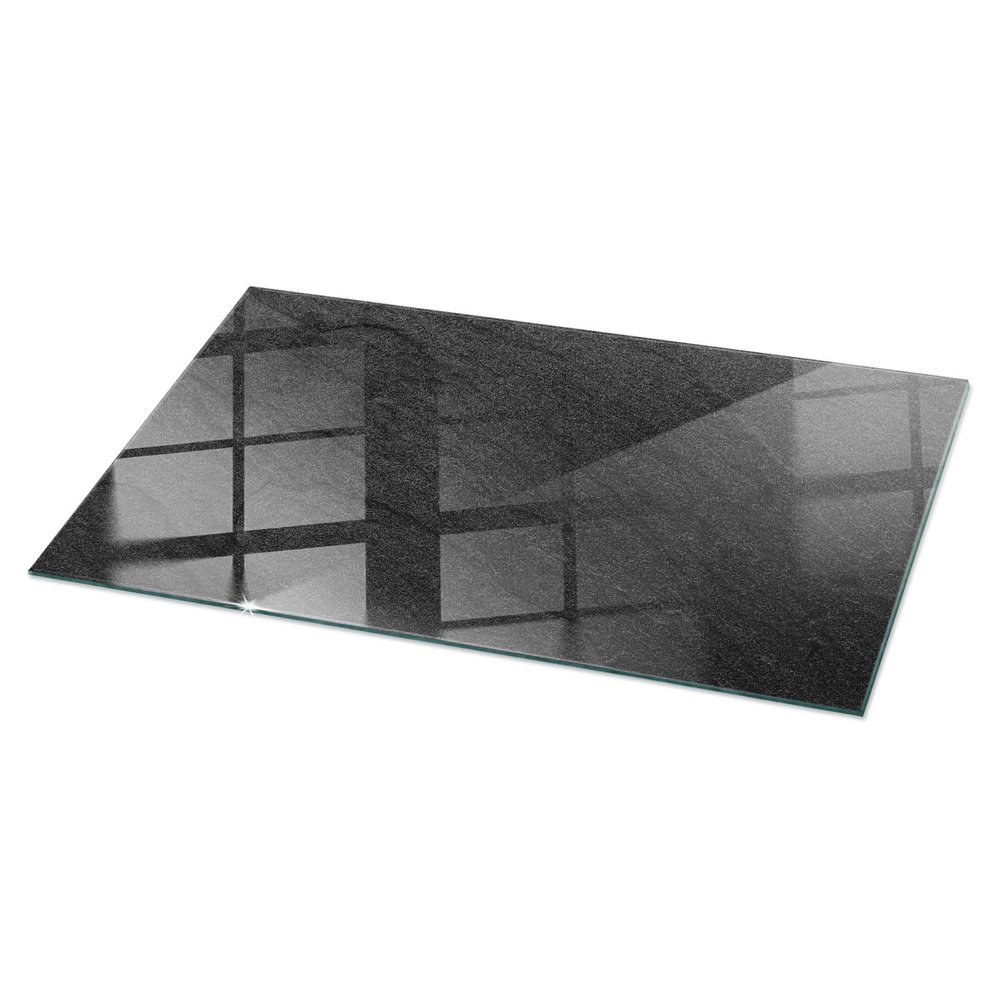Tulup Large Rectangular Tabletop 100x50 cm, Replaceable Panel, Polished Edges, Tempered Glass, Modern Design for Kitchen and Dining Room Decoration, Table Glass - Natural Stone Motif