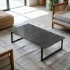 Tulup Large Rectangular Tabletop 100x50 cm, Replaceable Panel, Polished Edges, Tempered Glass, Modern Design for Kitchen and Dining Room Decoration, Table Glass - Natural Stone Motif view 2
