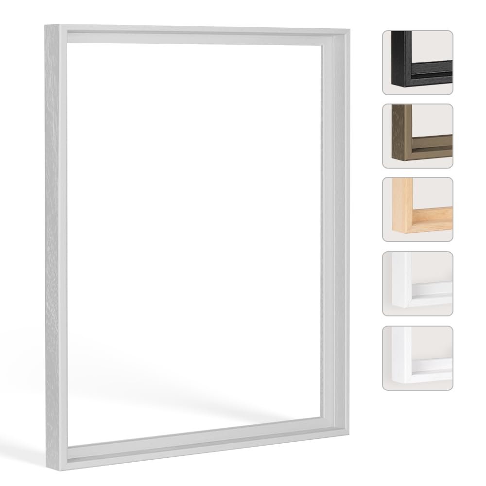 Bildershop-24 Hadera Shadow-Gap Frame 35 x 100 cm, Light Gray, DIY Kit