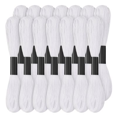 14 Strand White Embroidery Thread Set