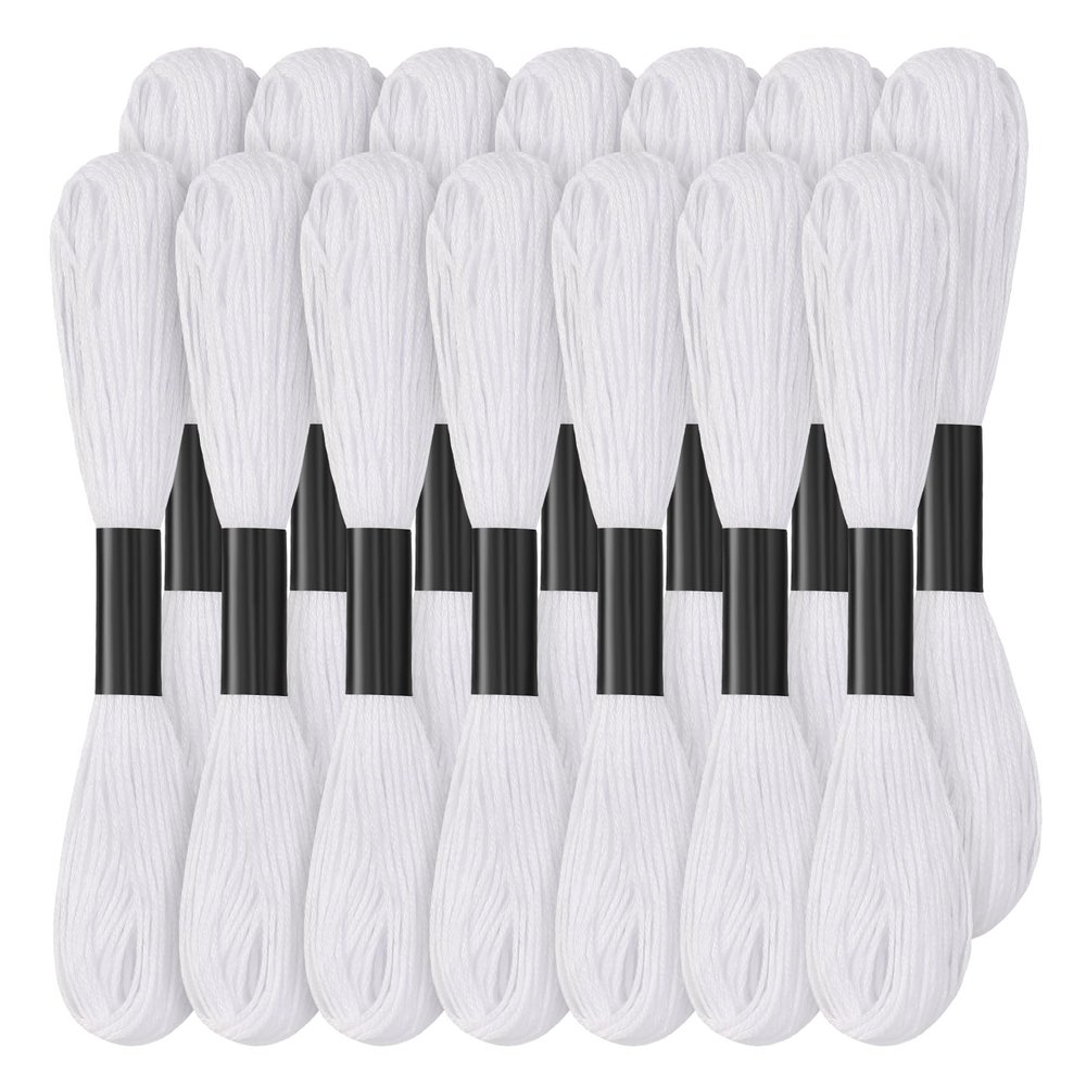 14 Strand White Embroidery Thread Set