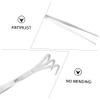 Toddmomy 3-Piece Stainless Steel Tweezer Rakes, Heavy-Duty Garden Tool, Silver view 2