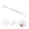 Toddmomy 3-Piece Stainless Steel Tweezer Rakes, Heavy-Duty Garden Tool, Silver view 3