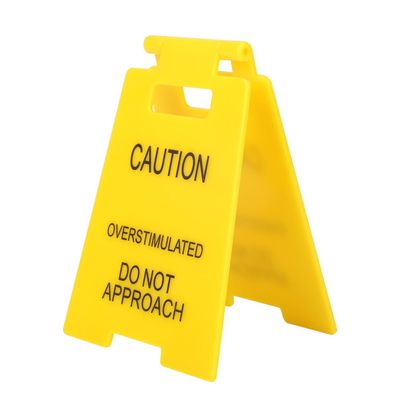 BOXOB Funny Desk Sign - Caution Overstimulated Do Not Approach