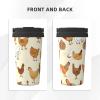 YFSGDLBN Insulated Coffee Cup with “A Brood of Chickens” Print, Portable Car Tumbler with Straw view 3