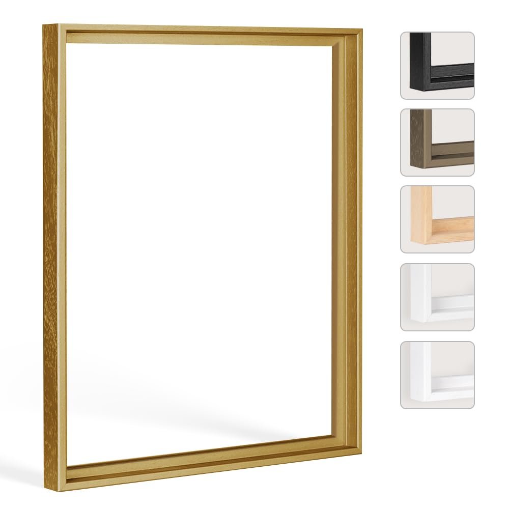 Bildershop-24 Hadera Shadow Gap Frame 20 x 180 cm, Gold, DIY Assembly Kit