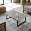 Tulup Tempered Glass Tabletop 100 x 70 cm, Rectangular, Mosaic Ornament Design view 2