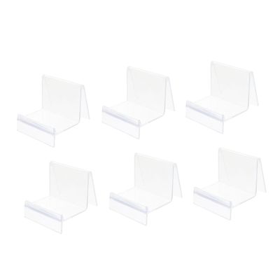 Zerodeko 6-Piece Plastic Wallet Display Stand, Trapezoidal, Lightweight and Sturdy