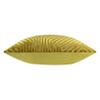 Paoletti Evoke Velvet Cushion with Polyester Filling, Chevron Pattern, Olive Green, 55 x 55 cm view 3