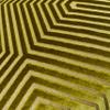 Paoletti Evoke Velvet Cushion with Polyester Filling, Chevron Pattern, Olive Green, 55 x 55 cm view 4