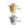 RYUQW3RE Stainless Steel Ice Bucket, Gold, for Home Parties (Silver, S) view 2