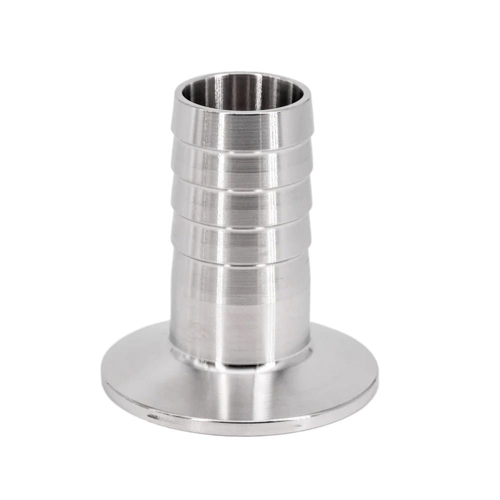 BCOMFY 1-Piece 6–51 mm Hose Barb to 0.5–2 in Tri-Clamp Stainless Steel Sanitary Fitting